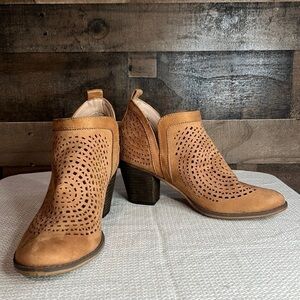Verali Felix Ankle Caramel Laser Cut Ankle Boot Size 8 (EU 39)